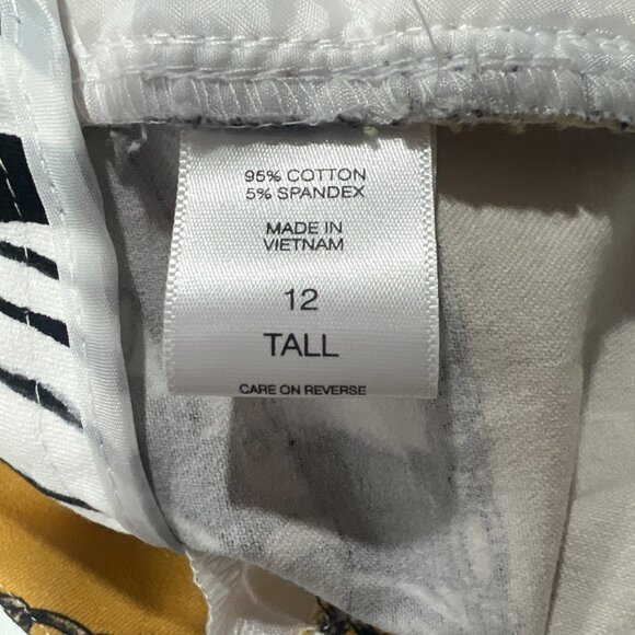 7TH AVENUE DESIGN STUDIO NYC Women's pants. Yellow with zebra print. Size 12 T - Picture 13 of 16